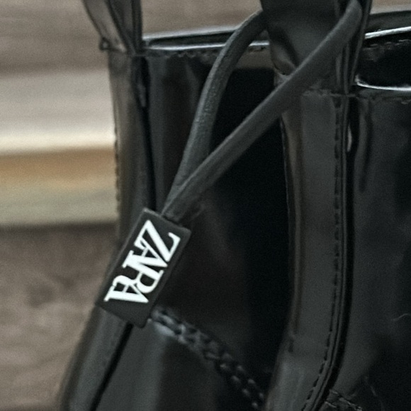 ZARA HELLED BLACK BOOTS - Picture 5 of 7